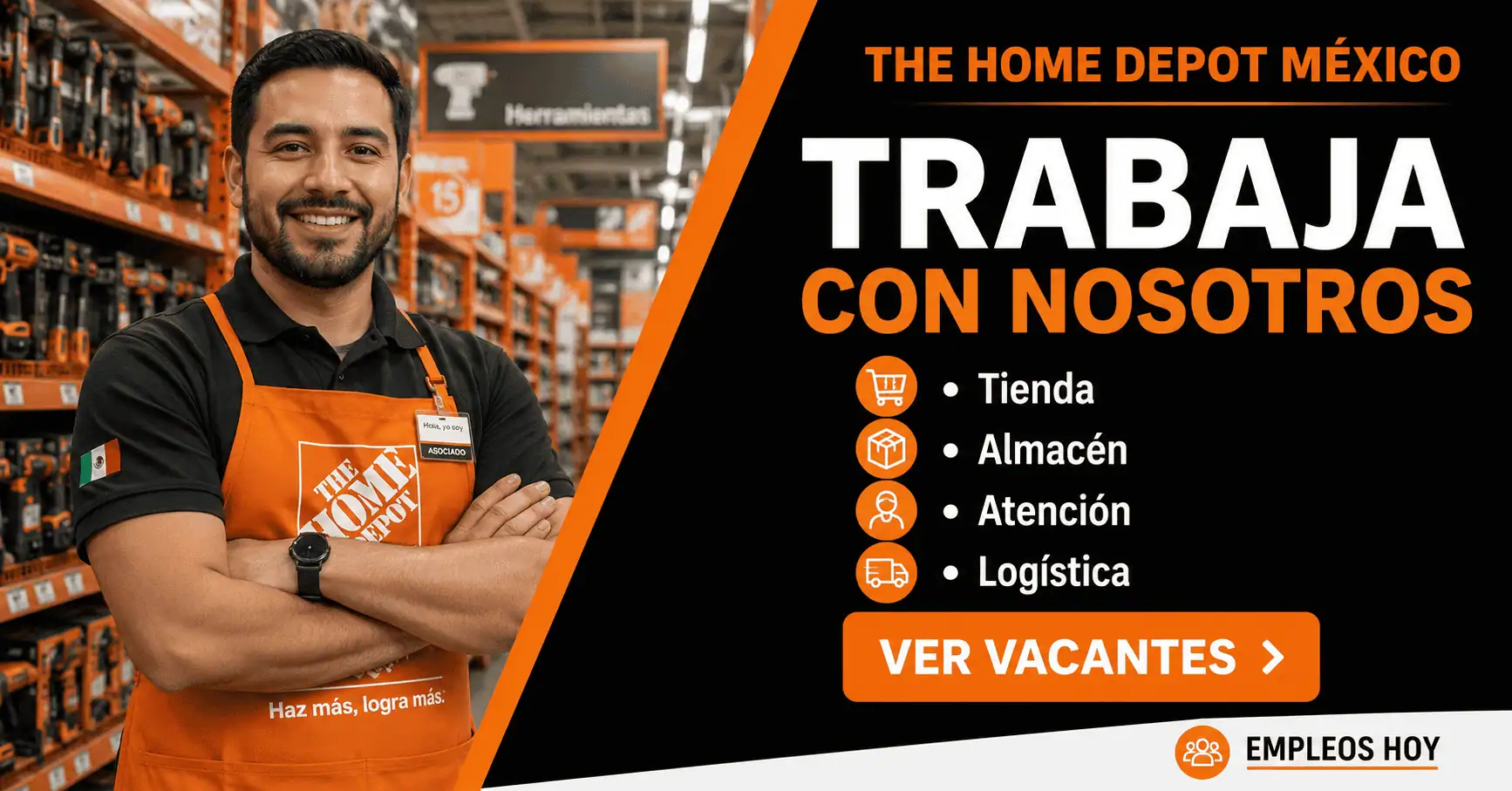 Vacantes en The Home Depot México: tienda, almacén y atención