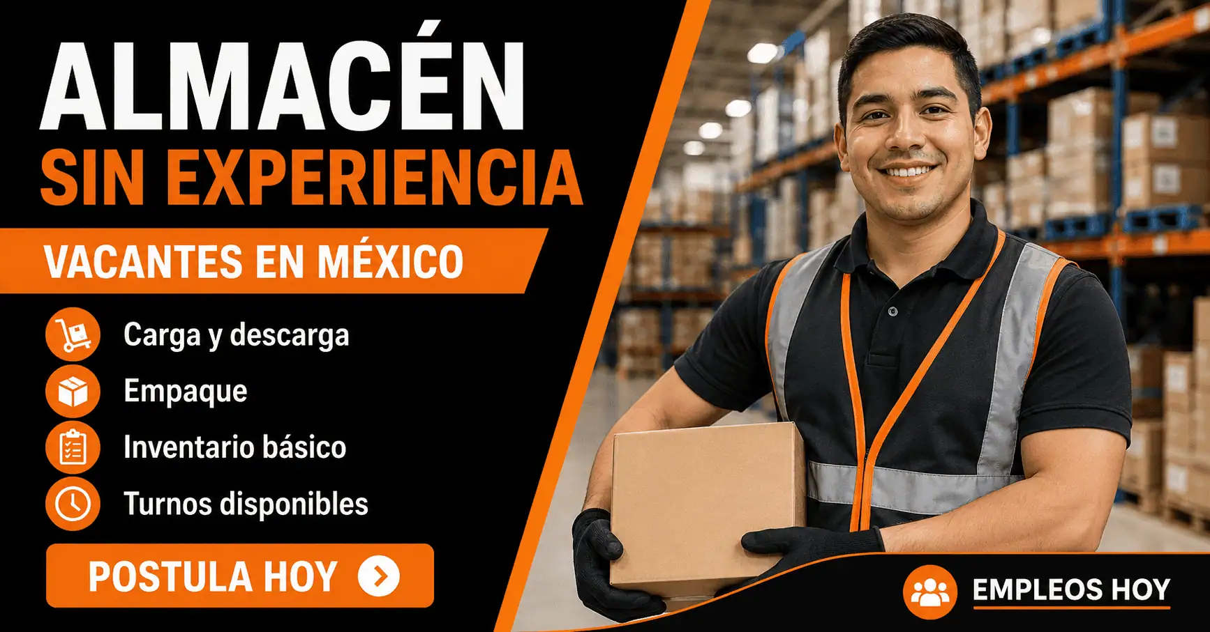 Trabajo en almacén sin experiencia en México