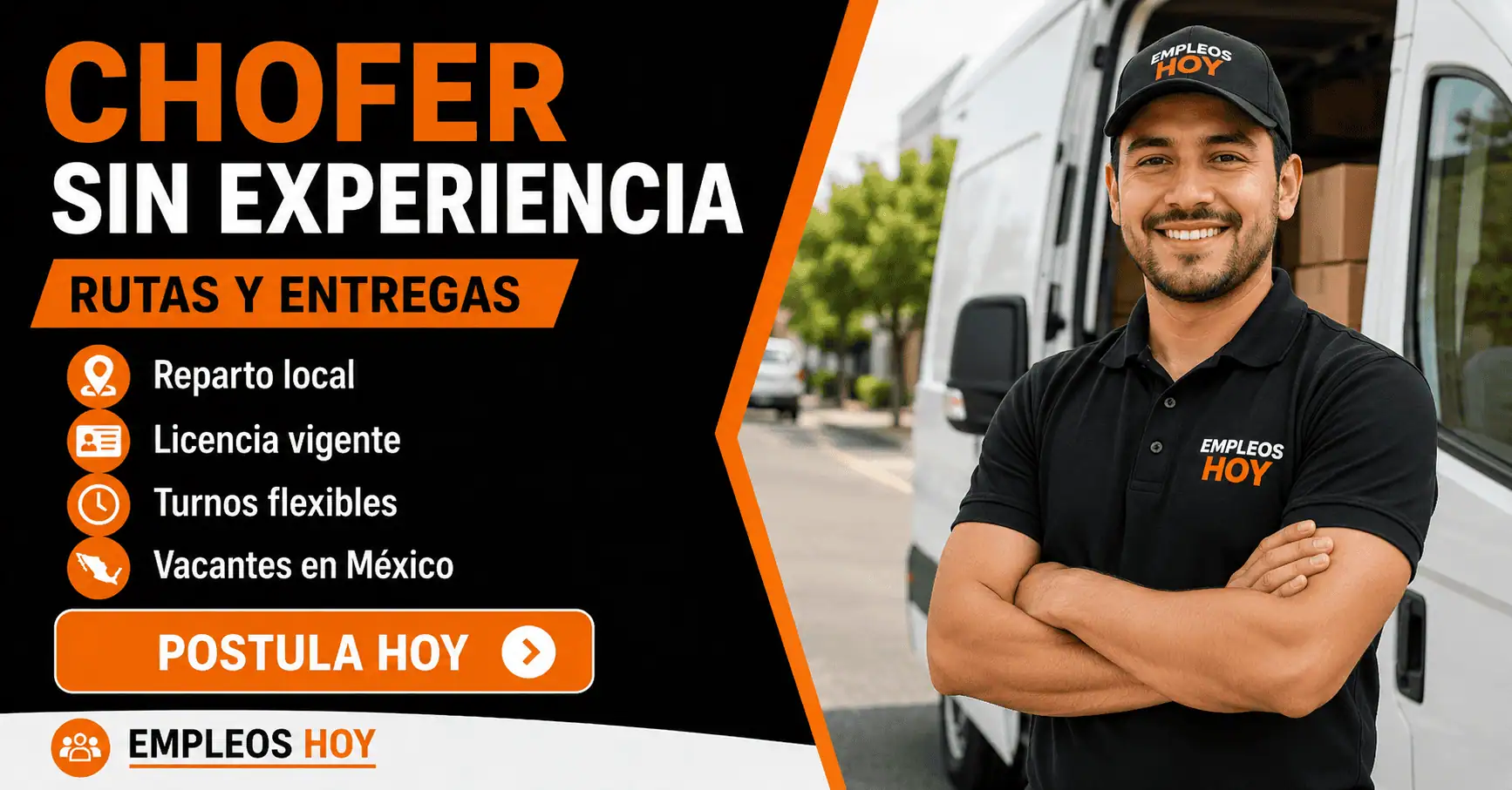 Chofer sin experiencia en México: rutas, reparto y entregas
