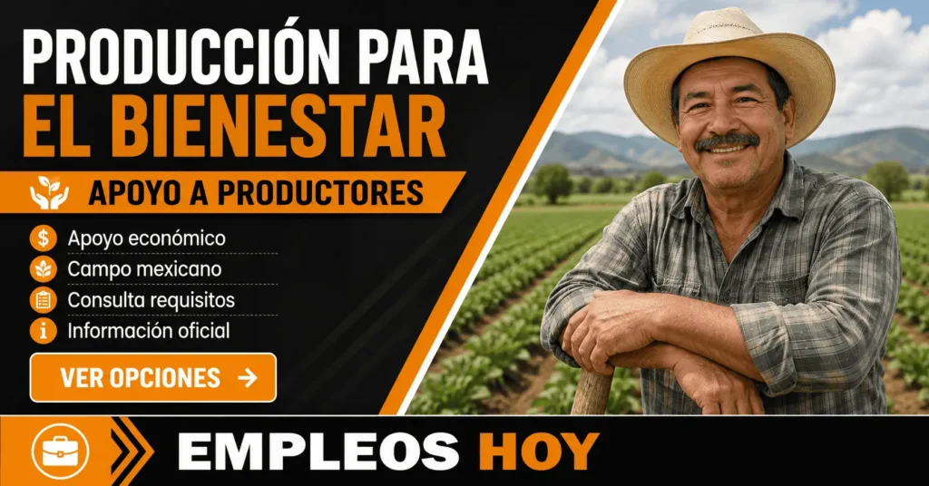 Producción para el Bienestar: apoyo económico para productores